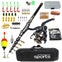 Zuryp Telescopic Carbon Spinning Fishing Rod/Reel Combo Set 2.1m-3.0m